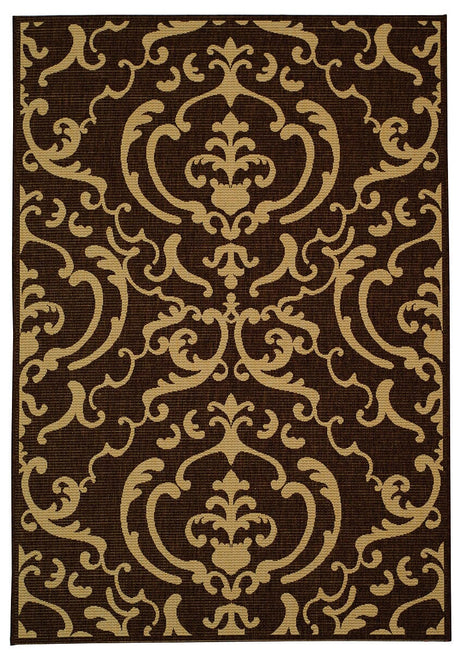 Safavieh Courtyard cy2663 - 3409 Chocolate / Natural Rugs - Safavieh - cy2663 - 3409 - 5r