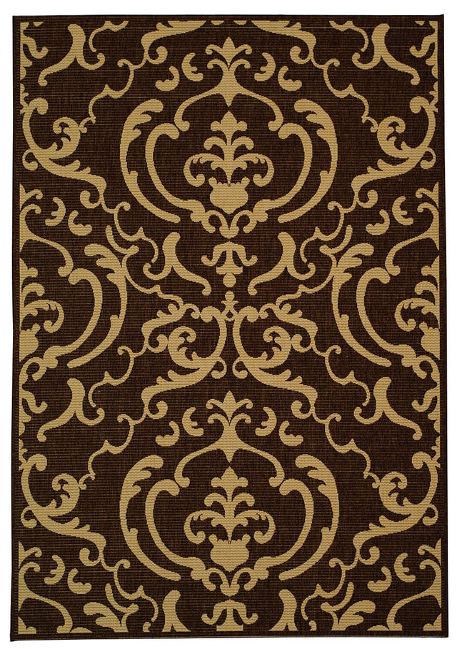 Safavieh Courtyard cy2663 - 3409 Chocolate / Natural Rugs - Safavieh - cy2663 - 3409 - 5r