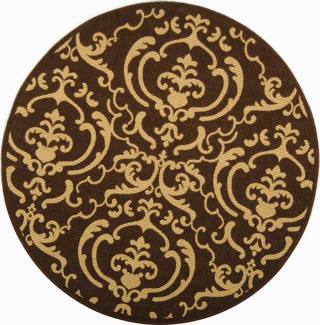 Safavieh Courtyard cy2663 - 3409 Chocolate / Natural Rugs - Safavieh - cy2663 - 3409 - 5r