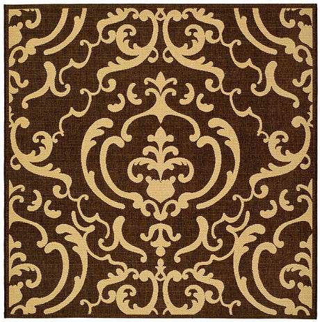 Safavieh Courtyard cy2663 - 3409 Chocolate / Natural Rugs - Safavieh - cy2663 - 3409 - 7sq