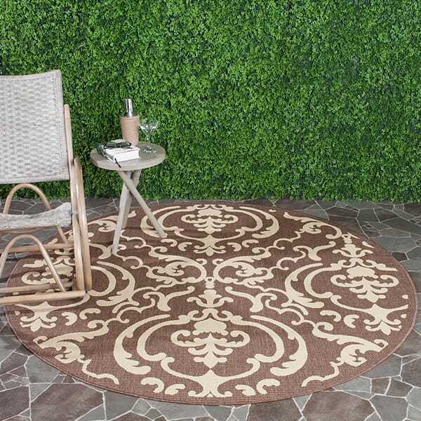 Safavieh Courtyard cy2663 - 3409 Chocolate / Natural Rugs - Safavieh - cy2663 - 3409 - 7sq