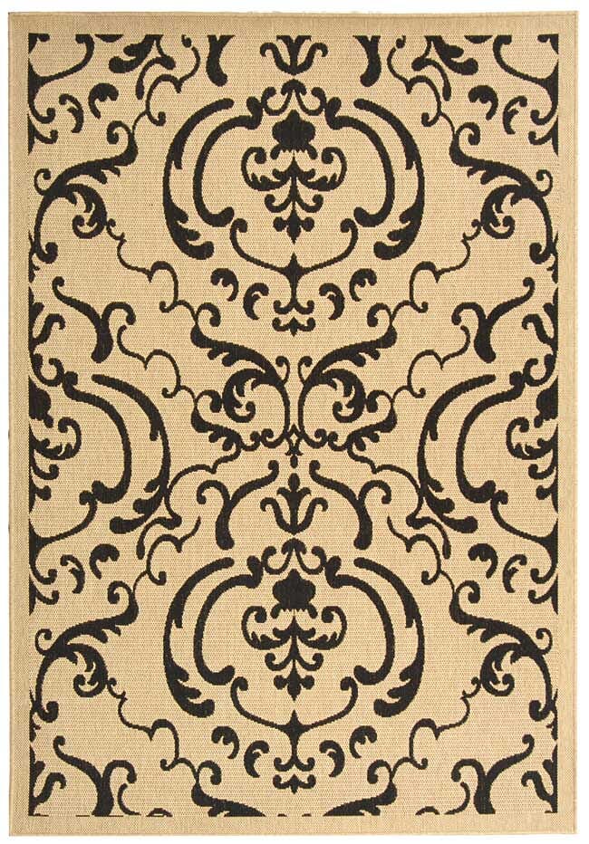 Safavieh Courtyard cy2663 - 3901 Sand / Black Rugs - Safavieh - cy2663 - 3901 - 2