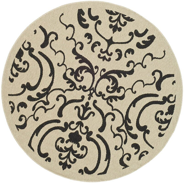 Safavieh Courtyard cy2663 - 3901 Sand / Black Rugs - Safavieh - cy2663 - 3901 - 5r