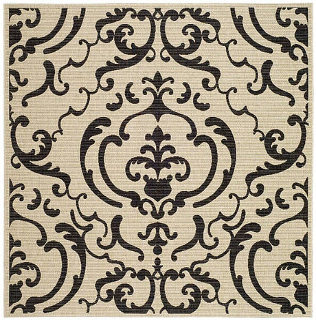 Safavieh Courtyard cy2663 - 3901 Sand / Black Rugs - Safavieh - cy2663 - 3901 - 7sq