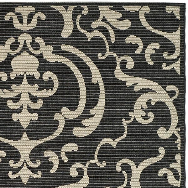 Safavieh Courtyard cy2663 - 3908 Sand / Black Rugs - Safavieh - cy2663 - 3908 - 2