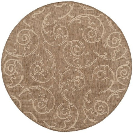 Safavieh Courtyard cy2665 - 3009 Brown / Natural Rugs - Safavieh - cy2665 - 3009 - 5r