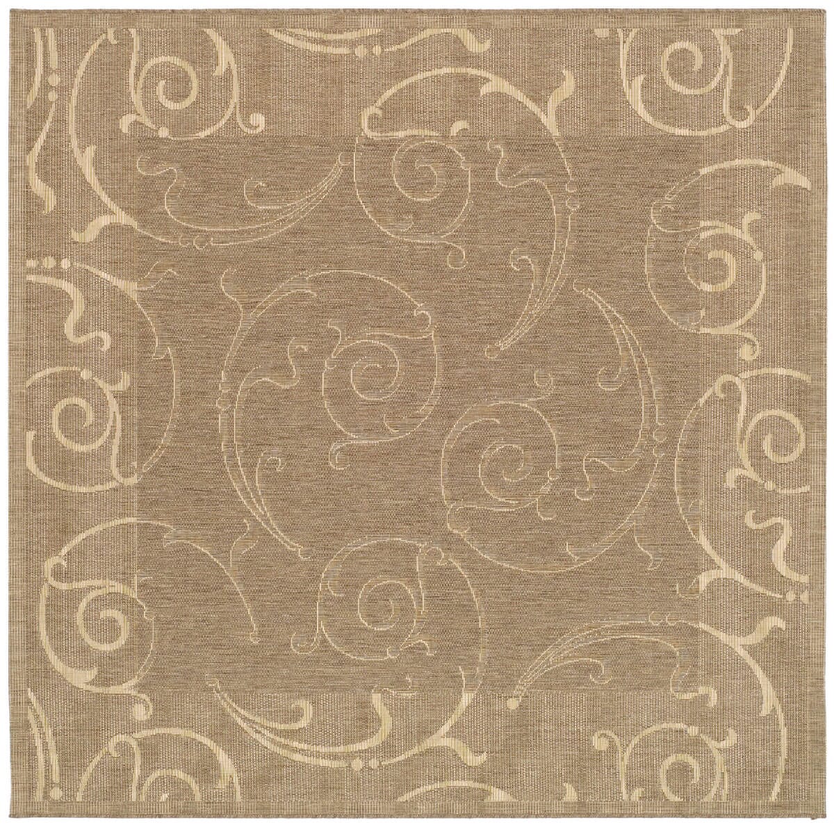 Safavieh Courtyard cy2665 - 3009 Brown / Natural Rugs - Safavieh - cy2665 - 3009 - 7sq
