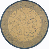 Safavieh Courtyard cy2665 - 3101 Natural / Blue Rugs - Safavieh - cy2665 - 3101 - 5r