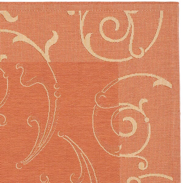 Safavieh Courtyard cy2665 - 3202 Terracotta / Natural Rugs - Safavieh - cy2665 - 3202 - 2