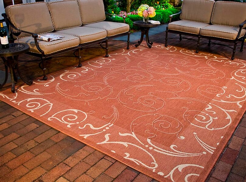 Safavieh Courtyard cy2665 - 3202 Terracotta / Natural Rugs - Safavieh - cy2665 - 3202 - 2