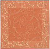 Safavieh Courtyard cy2665 - 3202 Terracotta / Natural Rugs - Safavieh - cy2665 - 3202 - 7sq
