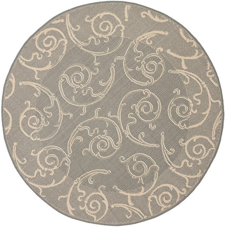 Safavieh Courtyard Cy2665 - 3606 Grey / Natural Rugs - Safavieh - cy2665 - 3606 - 5r