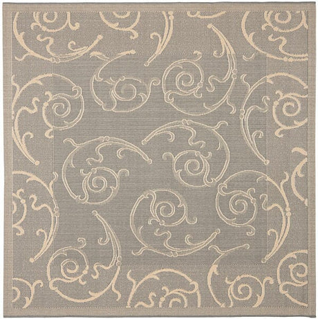 Safavieh Courtyard Cy2665 - 3606 Grey / Natural Rugs - Safavieh - cy2665 - 3606 - 7sq