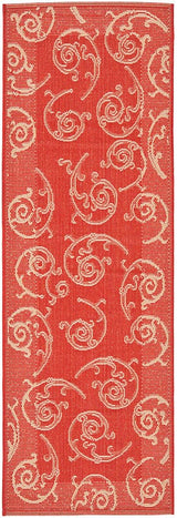 Safavieh Courtyard Cy2665 - 3707 Red / Natural Rugs - Safavieh - cy2665 - 3707 - 27
