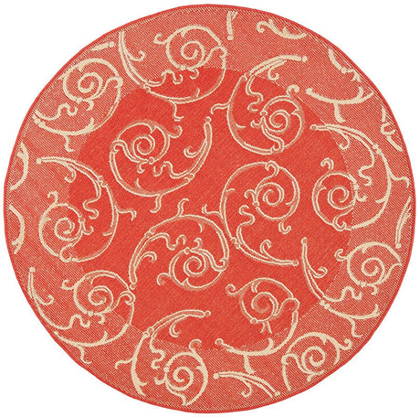 Safavieh Courtyard Cy2665 - 3707 Red / Natural Rugs - Safavieh - cy2665 - 3707 - 5r
