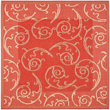 Safavieh Courtyard Cy2665 - 3707 Red / Natural Rugs - Safavieh - cy2665 - 3707 - 7sq