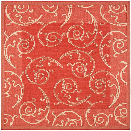 Safavieh Courtyard Cy2665 - 3707 Red / Natural Rugs - Safavieh - cy2665 - 3707 - 7sq