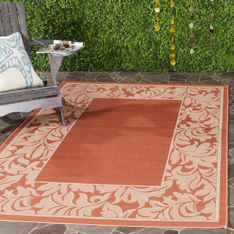 Safavieh Courtyard cy2666 - 3202 Terracotta / Natural Rugs - Safavieh - cy2666 - 3202 - 2