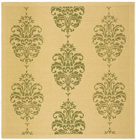 Safavieh Courtyard cy2720 - 1e01 Natural / Olive Rugs - Safavieh - cy2720 - 1e01 - 7sq