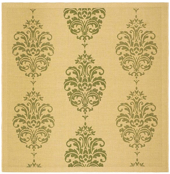 Safavieh Courtyard cy2720 - 1e01 Natural / Olive Rugs - Safavieh - cy2720 - 1e01 - 7sq