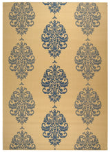 Safavieh Courtyard cy2720 - 3101 Natural / Blue Rugs - Safavieh - cy2720 - 3101 - 7sq