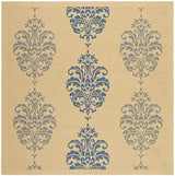 Safavieh Courtyard cy2720 - 3101 Natural / Blue Rugs - Safavieh - cy2720 - 3101 - 7sq