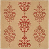 Safavieh Courtyard cy2720 - 3701 Beige / Red Rugs - Safavieh - cy2720 - 3701 - 7sq
