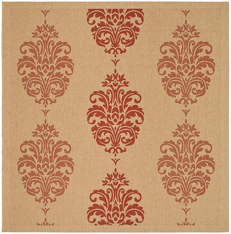 Safavieh Courtyard cy2720 - 3701 Beige / Red Rugs - Safavieh - cy2720 - 3701 - 7sq