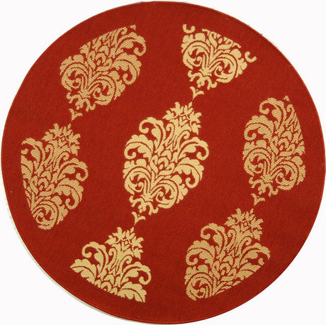 Safavieh Courtyard cy2720 - 3707 Red / Natural Rugs - Safavieh - cy2720 - 3707 - 7r