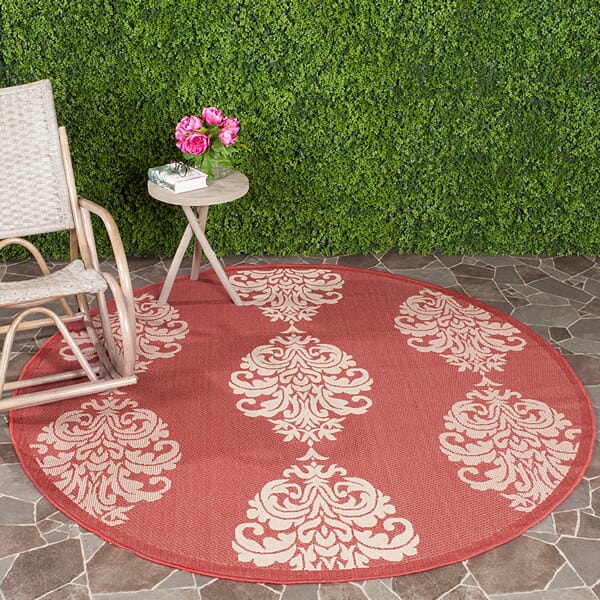 Safavieh Courtyard cy2720 - 3707 Red / Natural Rugs - Safavieh - cy2720 - 3707 - 7sq