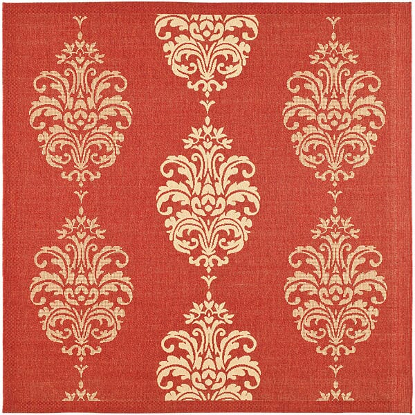 Safavieh Courtyard cy2720 - 3707 Red / Natural Rugs - Safavieh - cy2720 - 3707 - 7sq