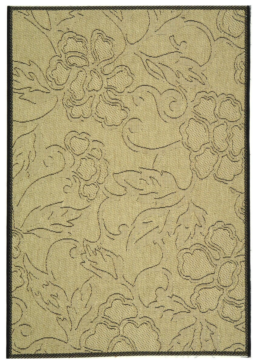 Safavieh Courtyard cy2726 - 3901 Sand / Black Rugs - Safavieh - cy2726 - 3901 - 5r