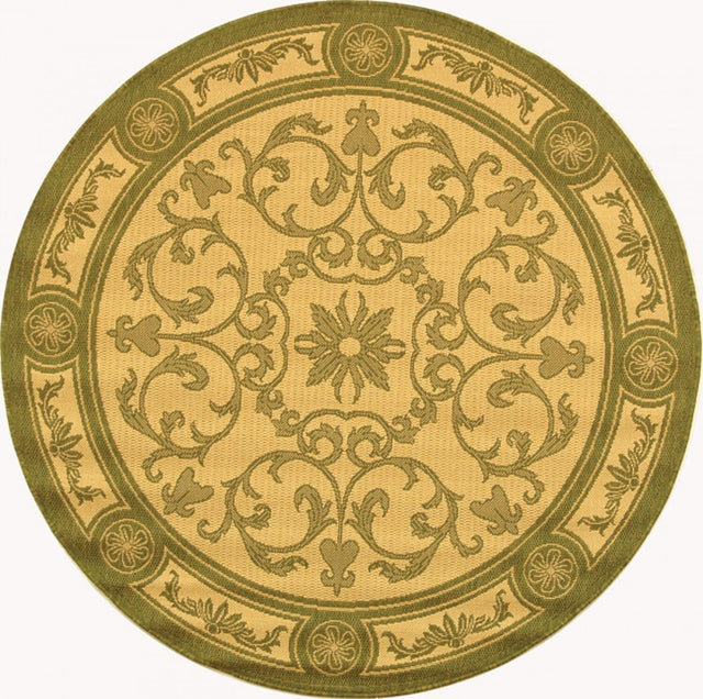 Safavieh Courtyard cy2829 - 1e01 Natural / Olive Rugs - Safavieh - cy2829 - 1e01 - 5r