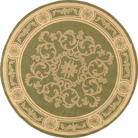 Safavieh Courtyard cy2914 - 1e06 Olive / Natural Rugs - Safavieh - cy2914 - 1e06 - 5r