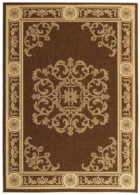 Safavieh Courtyard cy2914 - 3409 Chocolate / Natural Rugs - Safavieh - cy2914 - 3409 - 5r