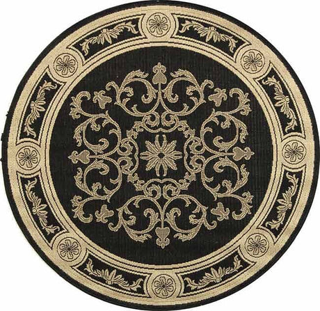 Safavieh Courtyard cy2914 - 3908 Black / Sand Rugs - Safavieh - cy2914 - 3908 - 5r