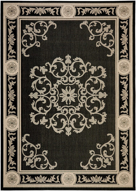 Safavieh Courtyard cy2914 - 3908 Black / Sand Rugs - Safavieh - cy2914 - 3908 - 5r