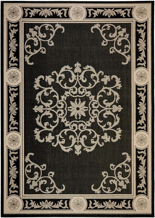 Safavieh Courtyard cy2914 - 3908 Black / Sand Rugs - Safavieh - cy2914 - 3908 - 5r