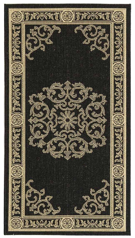 Safavieh Courtyard cy2914 - 3908 Black / Sand Rugs - Safavieh - cy2914 - 3908 - 5r