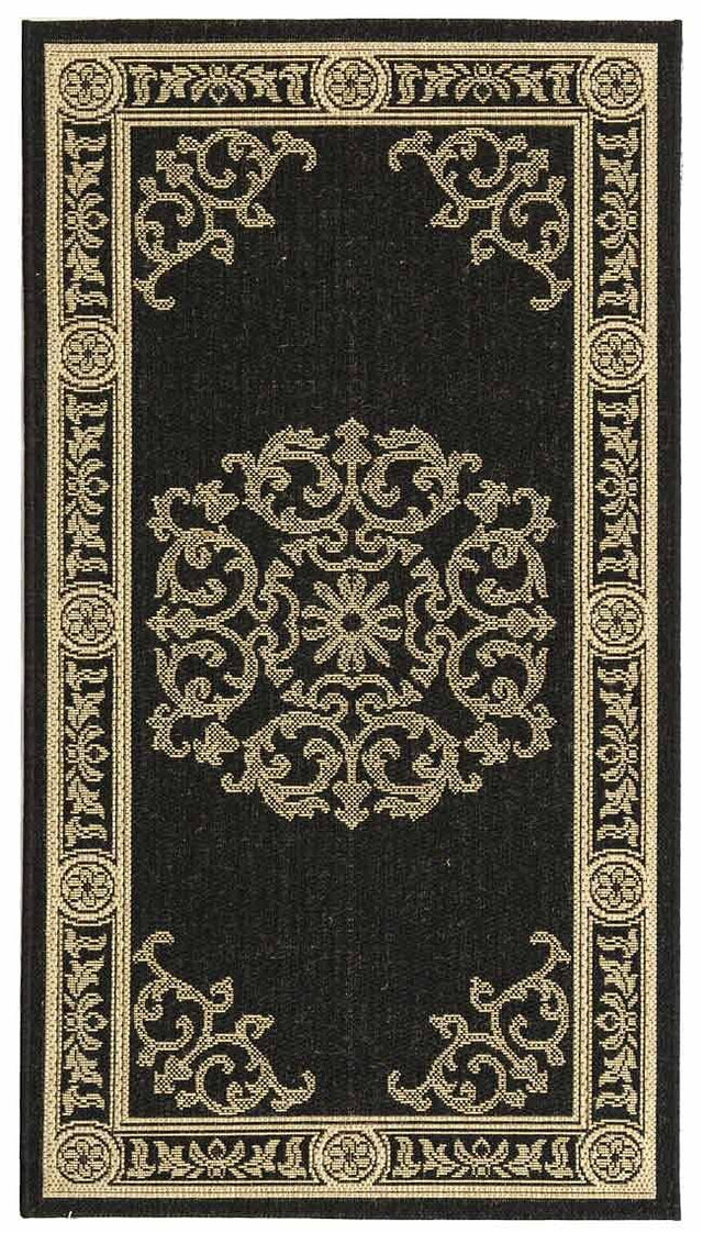 Safavieh Courtyard cy2914 - 3908 Black / Sand Rugs - Safavieh - cy2914 - 3908 - 5r