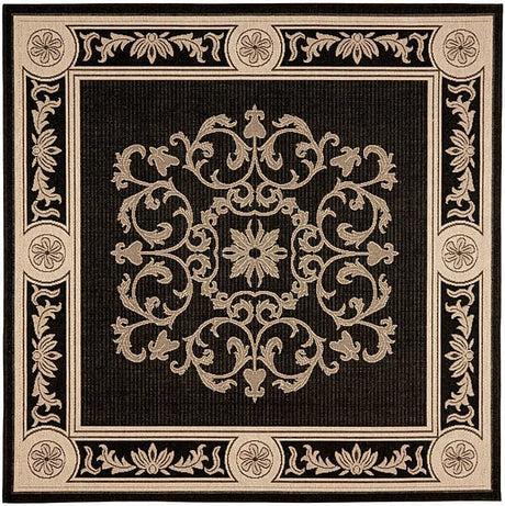 Safavieh Courtyard cy2914 - 3908 Black / Sand Rugs - Safavieh - cy2914 - 3908 - 7sq