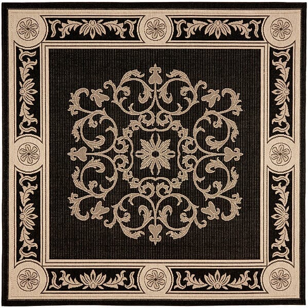 Safavieh Courtyard cy2914 - 3908 Black / Sand Rugs - Safavieh - cy2914 - 3908 - 7sq