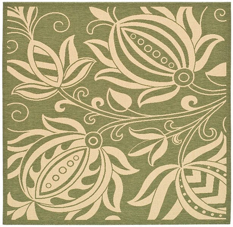 Safavieh Courtyard cy2961 - 1e06 Olive / Natural Rugs - Safavieh - cy2961 - 1e06 - 7sq