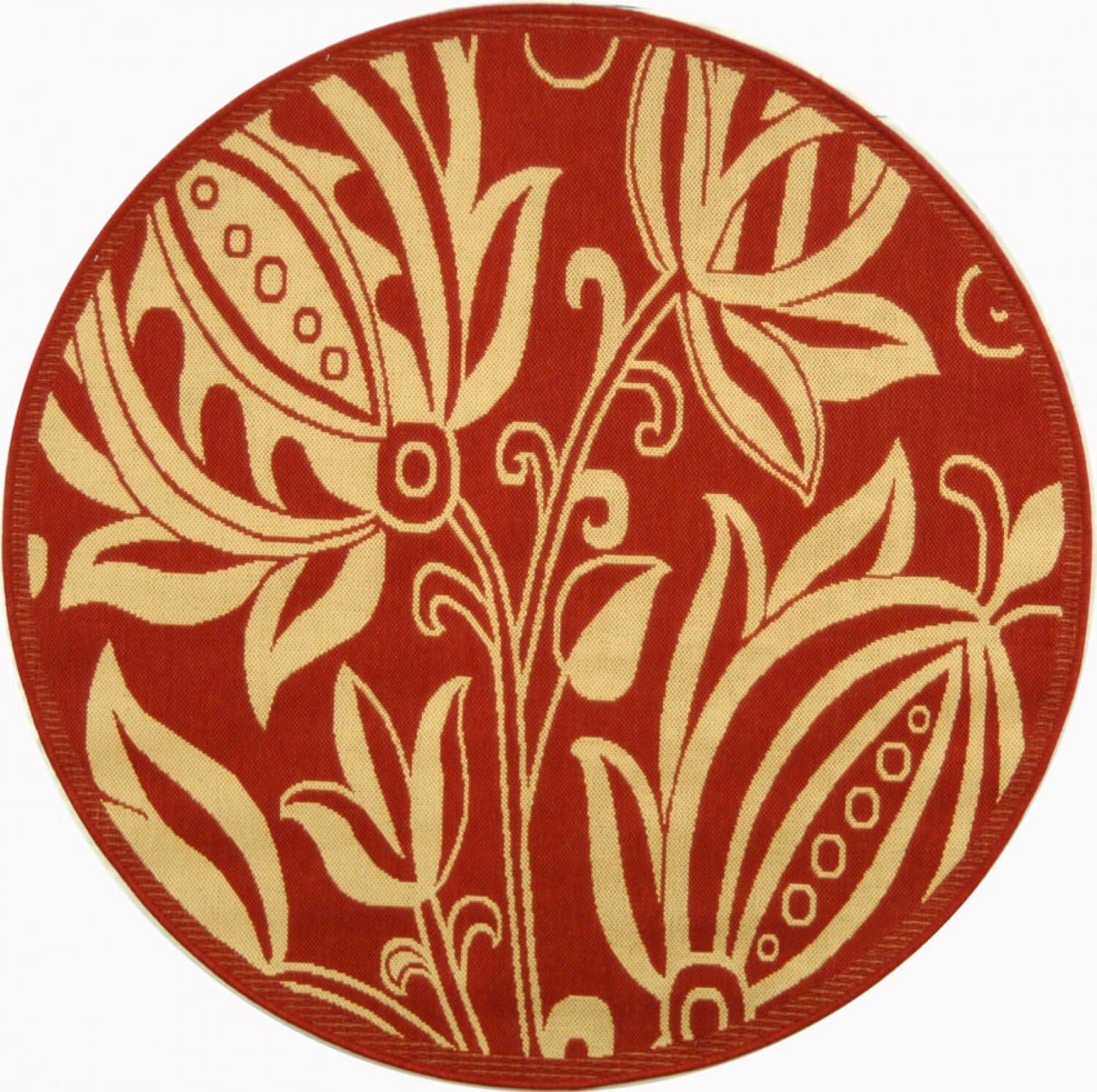 Safavieh Courtyard cy2961 - 3707 Red / Natural Rugs - Safavieh - cy2961 - 3707 - 6