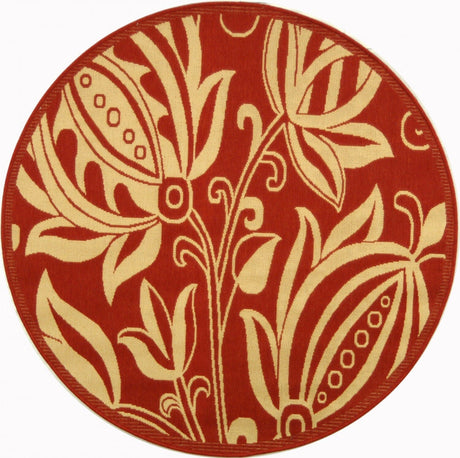 Safavieh Courtyard cy2961 - 3707 Red / Natural Rugs - Safavieh - cy2961 - 3707 - 6