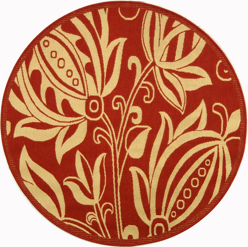 Safavieh Courtyard cy2961 - 3707 Red / Natural Rugs - Safavieh - cy2961 - 3707 - 8r
