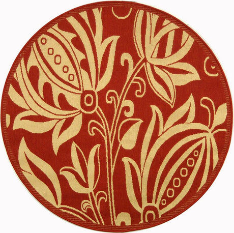 Safavieh Courtyard cy2961 - 3707 Red / Natural Rugs - Safavieh - cy2961 - 3707 - 8r