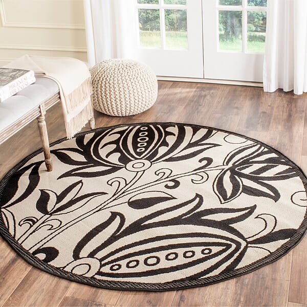 Safavieh Courtyard cy2961 - 3901 Sand / Black Rugs - Safavieh - cy2961 - 3901 - 7sq