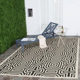 Safavieh Courtyard cy2962 - 3901 Sand / Black Rugs - Safavieh - cy2962 - 3901 - 5
