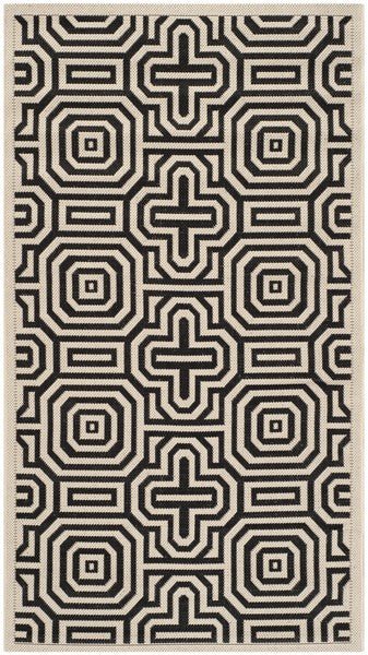 Safavieh Courtyard cy2962 - 3901 Sand / Black Rugs - Safavieh - cy2962 - 3901 - 8